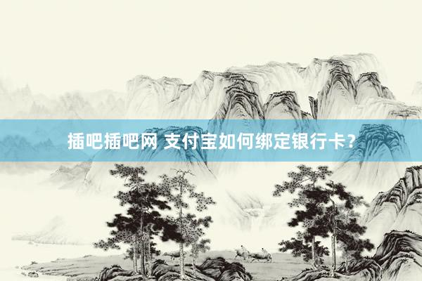 插吧插吧网 支付宝如何绑定银行卡？
