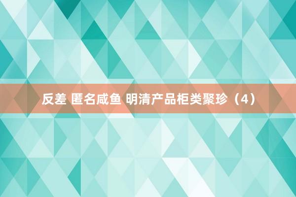 反差 匿名咸鱼 明清产品柜类聚珍（4）